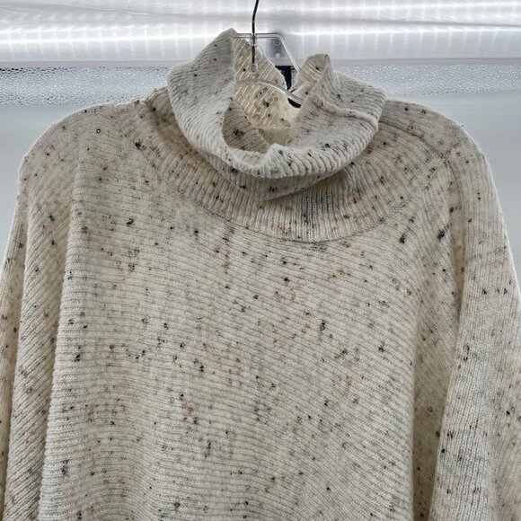 Moon & Madison Oversized Cowl Neck Pullover Sweater Cream/Multi Speckled Size XS - Picture 2 of 9